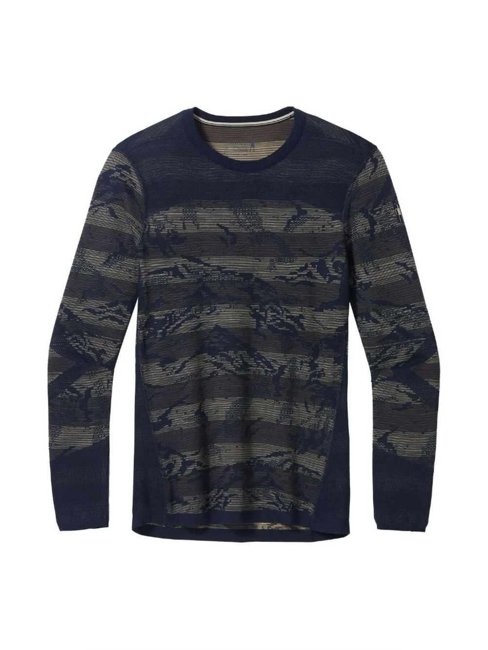 Smartwool || Intraknit Merino Wool Long Sleeve Base Layer Top Mountains Blue L